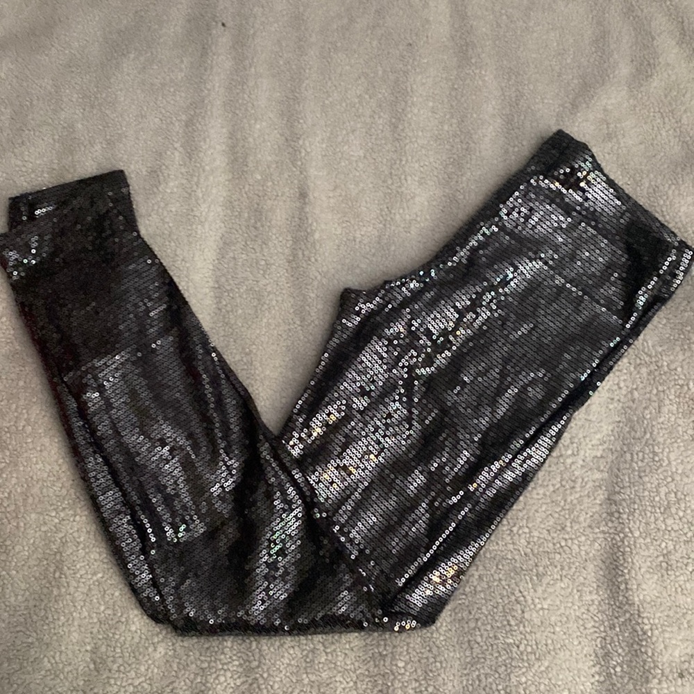Womens Sequined Leggings